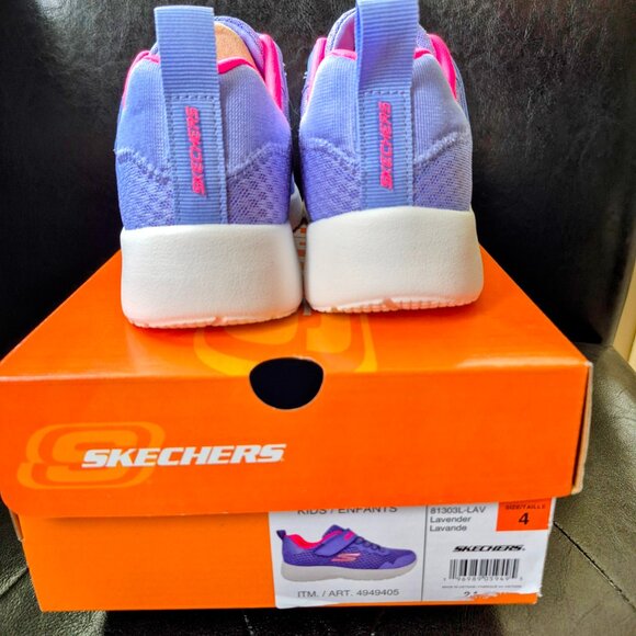 Skechers Big Kids Size 4 Girls Sneakers in Purple, BNIB - Picture 2 of 3